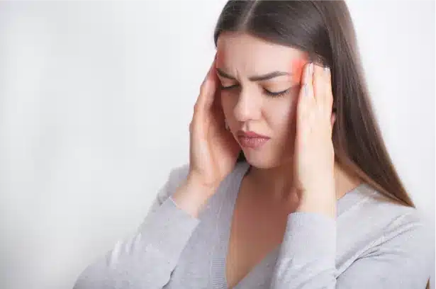 Vrouw met migraine